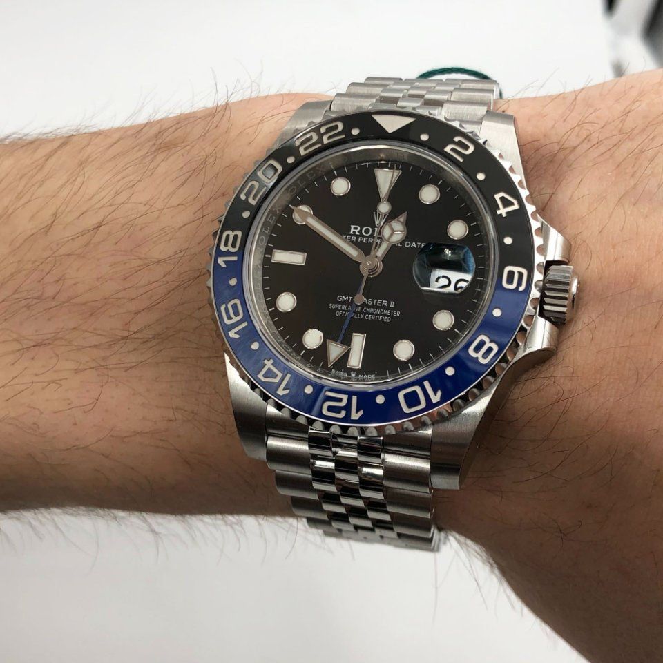 swiss rolex gmt ii 126710blnr (batman)