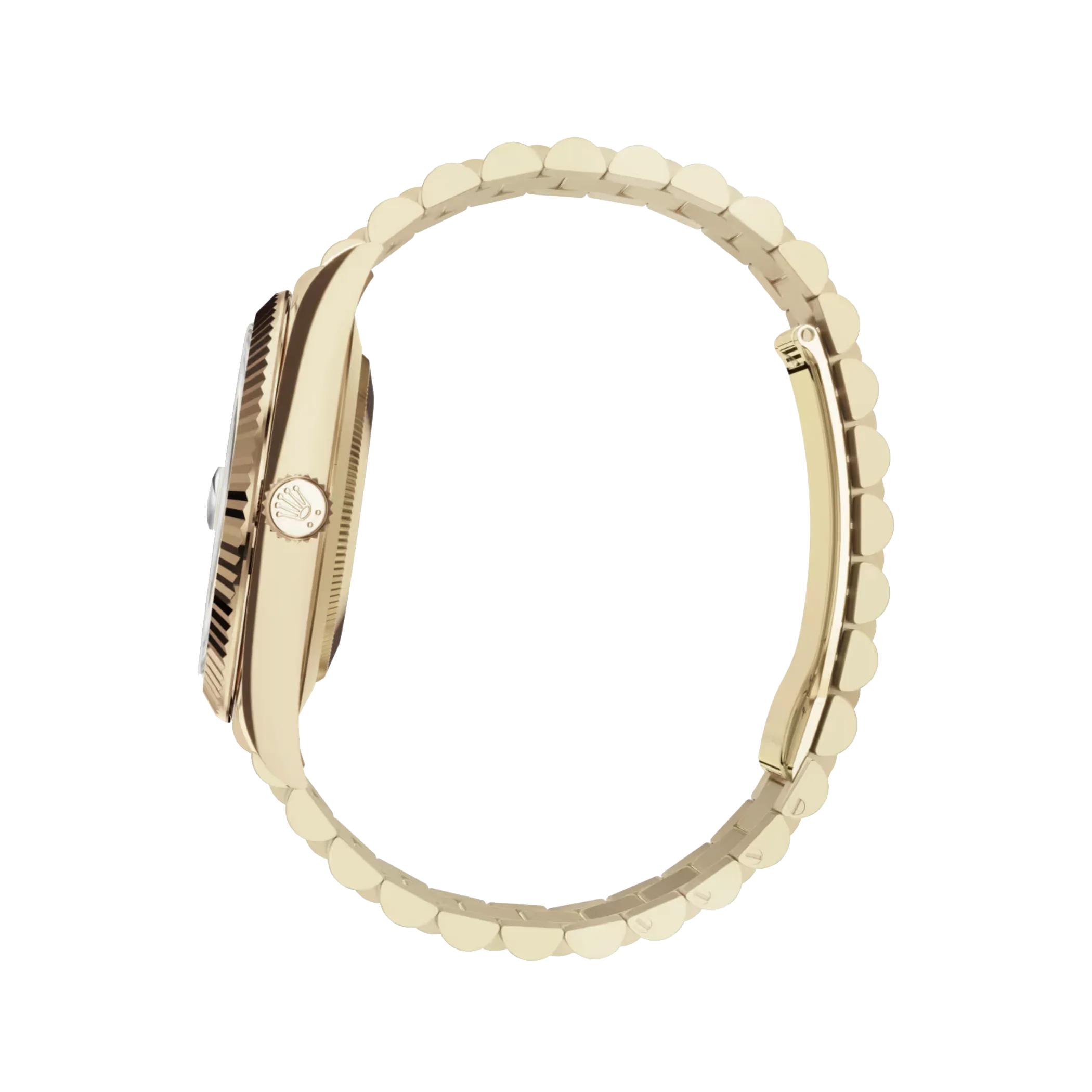 rolex day date: 40mm yellow gold with a white dial, fluted bezel and a president bracelet, m228238 0042 rolex day date: 40mm yellow gold with a white dial, fluted bezel and a president bracelet, m228238 0042