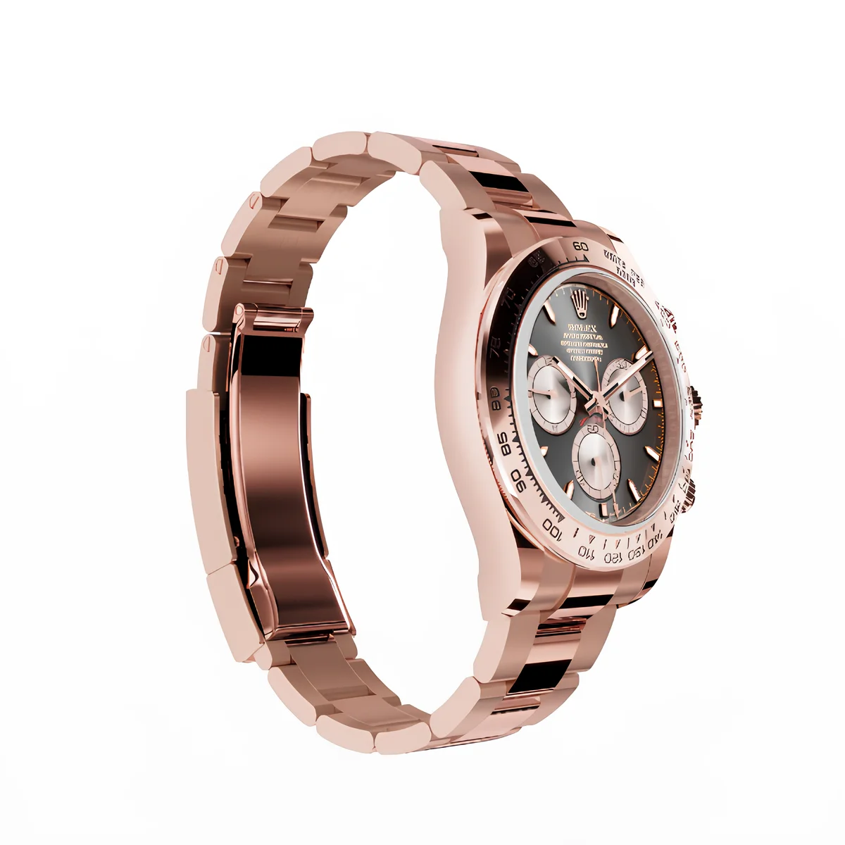 rolex daytona cosmograph: oyster, 40 mm, everose gold, bright black and sundust dial, m126505 0001 rolex daytona cosmograph: oyster, 40 mm, everose gold, bright black and sundust dial, m126505 0001