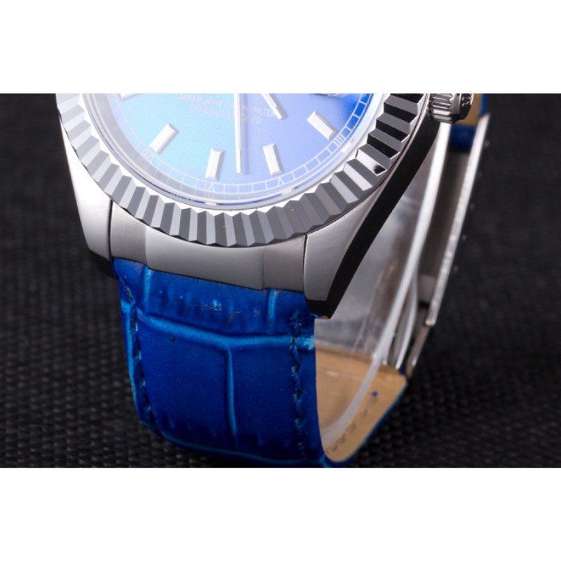 swiss rolex day date oyster collection blue leather band 621490 swiss rolex day date oyster collection blue leather band 621490