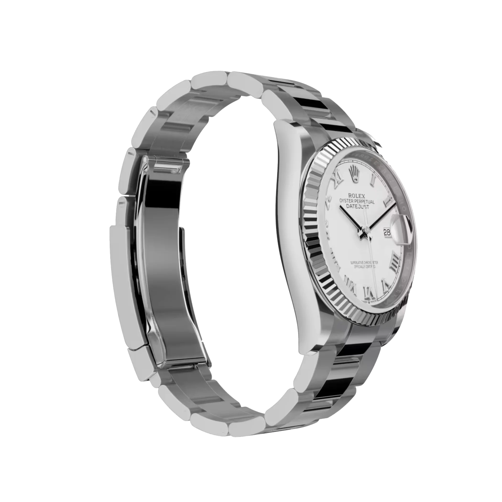 rolex datejust: 36 mm, oystersteel and white gold, white dial, oyster bracelet, m126234 0026 rolex datejust: 36 mm, oystersteel and white gold, white dial, oyster bracelet, m126234 0026