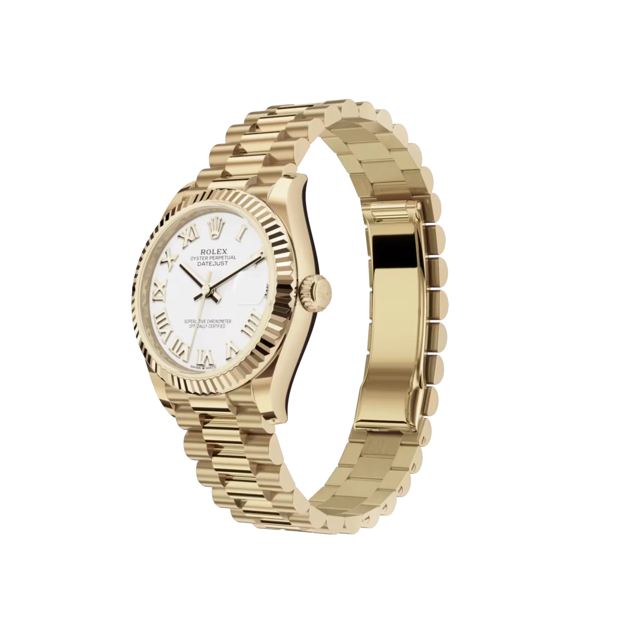 rolex datejust: 31 mm, yellow gold, white dial, president bracelet, m278278 0020 rolex datejust: 31 mm, yellow gold, white dial, president bracelet, m278278 0020