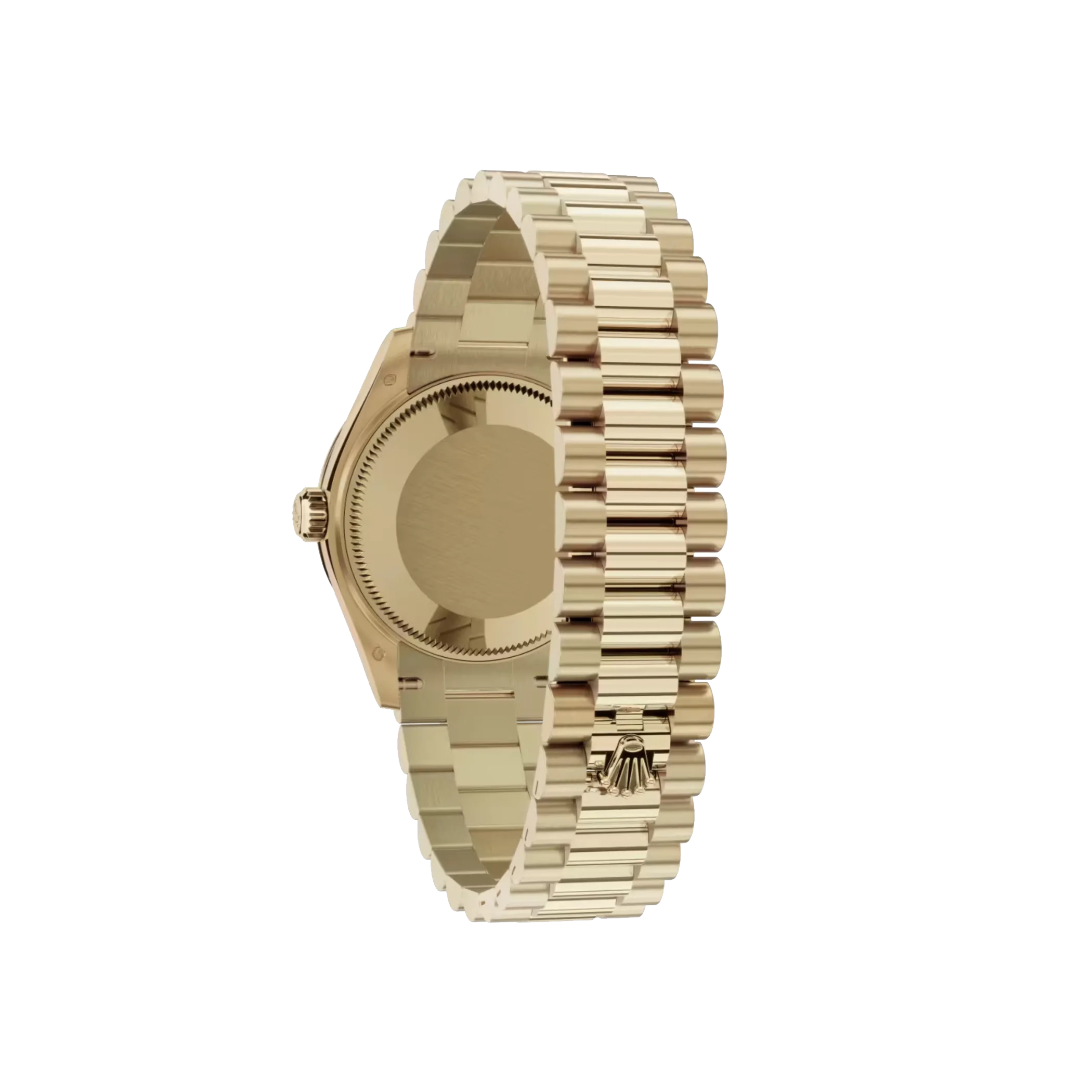 rolex datejust: 31 mm, yellow gold, white mother of pearl, diamond set dial, president bracelet, m278288rbr 0006